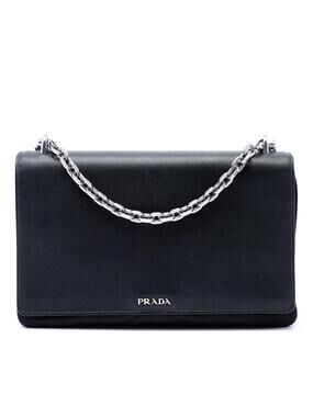 Prada Saffiano Lux And Tessuto Chain #345645P62B